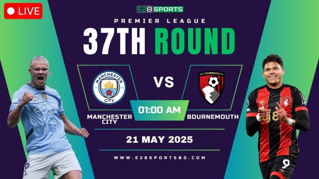 Manchester City vs Bournemouth – Premier League Round 37, Match Prediction & Live Streaming