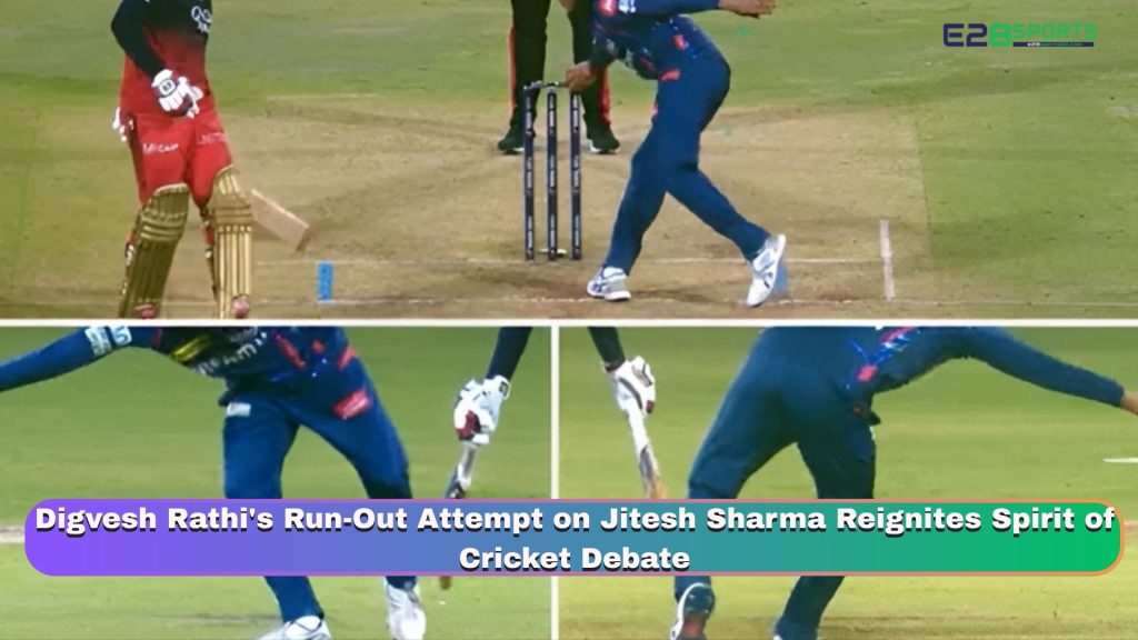 Digvesh Rathi's Run-Out Attempt on Jitesh Sharma