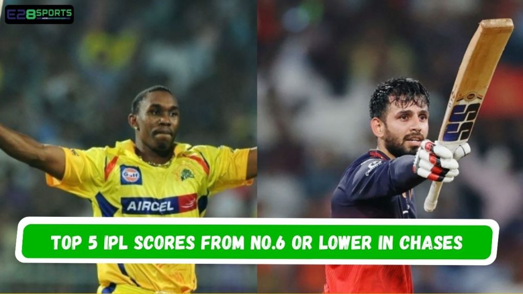 IPL Scores from No.6 or Lower in Chases