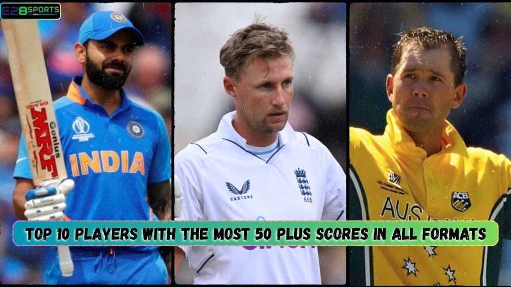 Most 50 plus Scores in All Formats