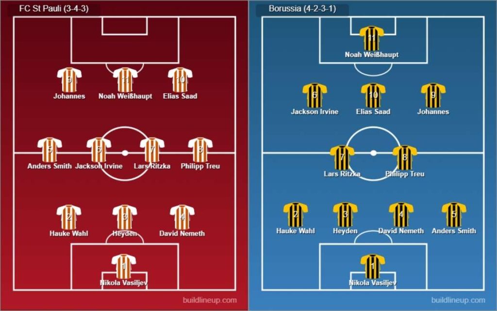 St Pauli vs Borussia Dortmund